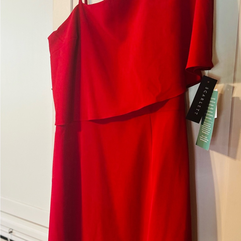 Scarlett Asymmetrical Red Cocktail Sundress NWT